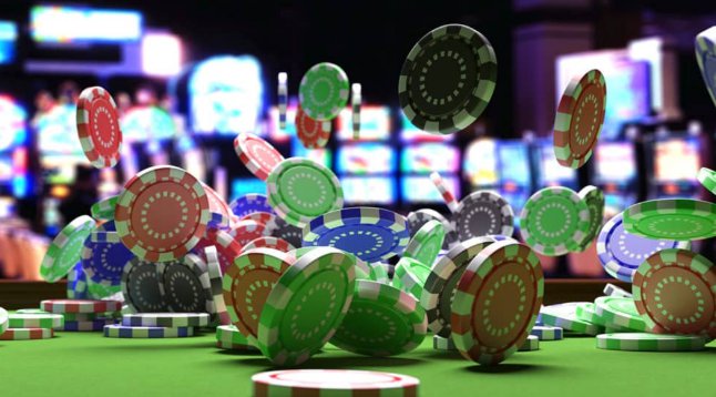 Alt: Spillebrikker på bordet i kasinoet